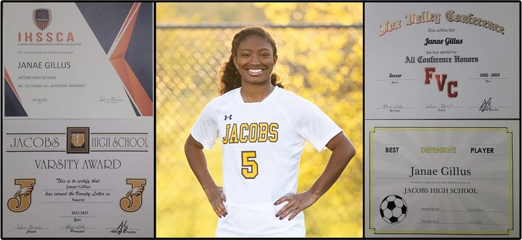 jgillus_05's tweet photo. Thank you to my coaches, teammates, and family for supporting me throughout the 23 season @HDJGirlsSoccer

- Fox Valley Conference (FVC) All Conference
- FVC All Conference All-Academic Team
- All-Sectional All-Academic Honors
- Jacobs Defensive MVP
-Jacobs Wall of Fame https://t.co/Pwd7MkeC4E