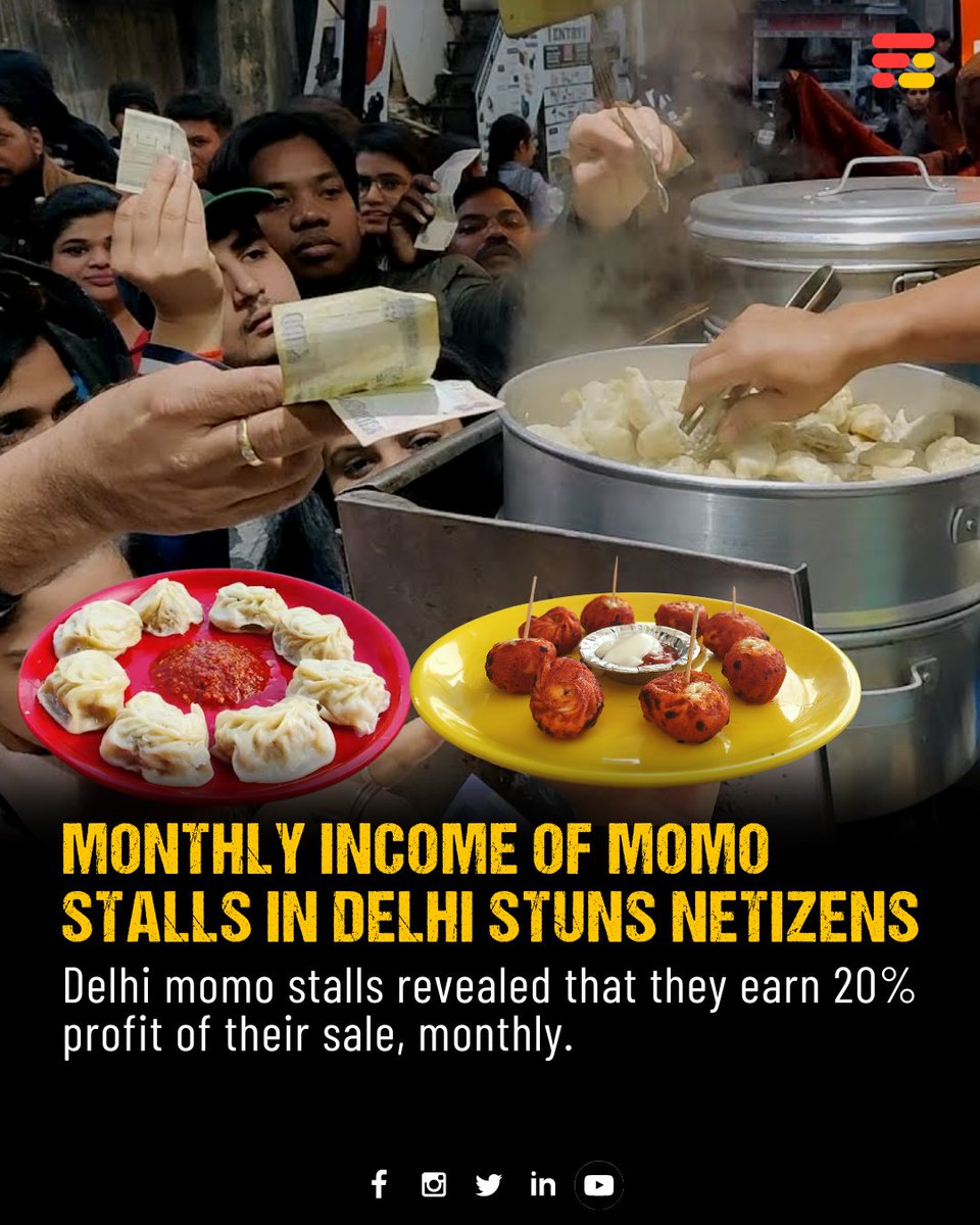 Delhi momo stalls has become talk of the town after a YouTuber Aradhna Chatterjee revealed monthly income, 20% of their net sale.

Source: MSN

#feedmile #delhi #momo #momos #Momowala #MonthlyIncome #youtuber #ardhanachatterjee #viralpost #vendors #socialmediainfluencers