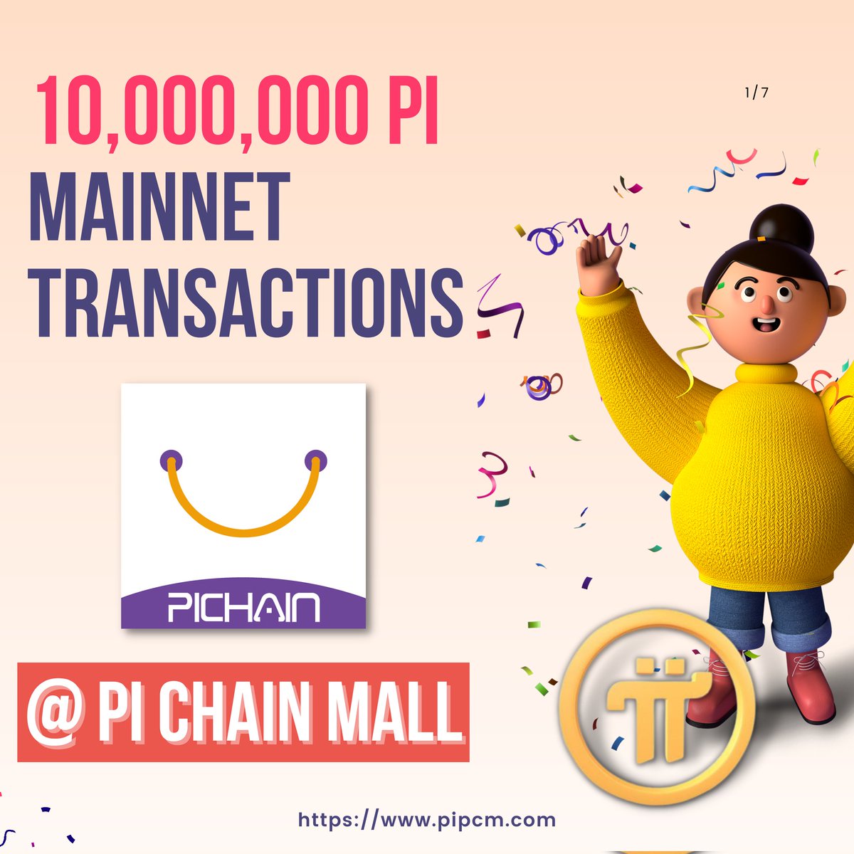 pichainmall's tweet photo. 🎉 Exciting news from Pi Chain Mall! 🚀 Our barter volume has surpassed 10,000,000 Pi on the mainnet! 🌐🛒

To celebrate, we're thrilled to announce that after the implementation of platform fees, we'll be increasing the withdrawal limit from 50 Pi to 100 Pi per day. 💸

(1/3) https://t.co/1c4zyS288X