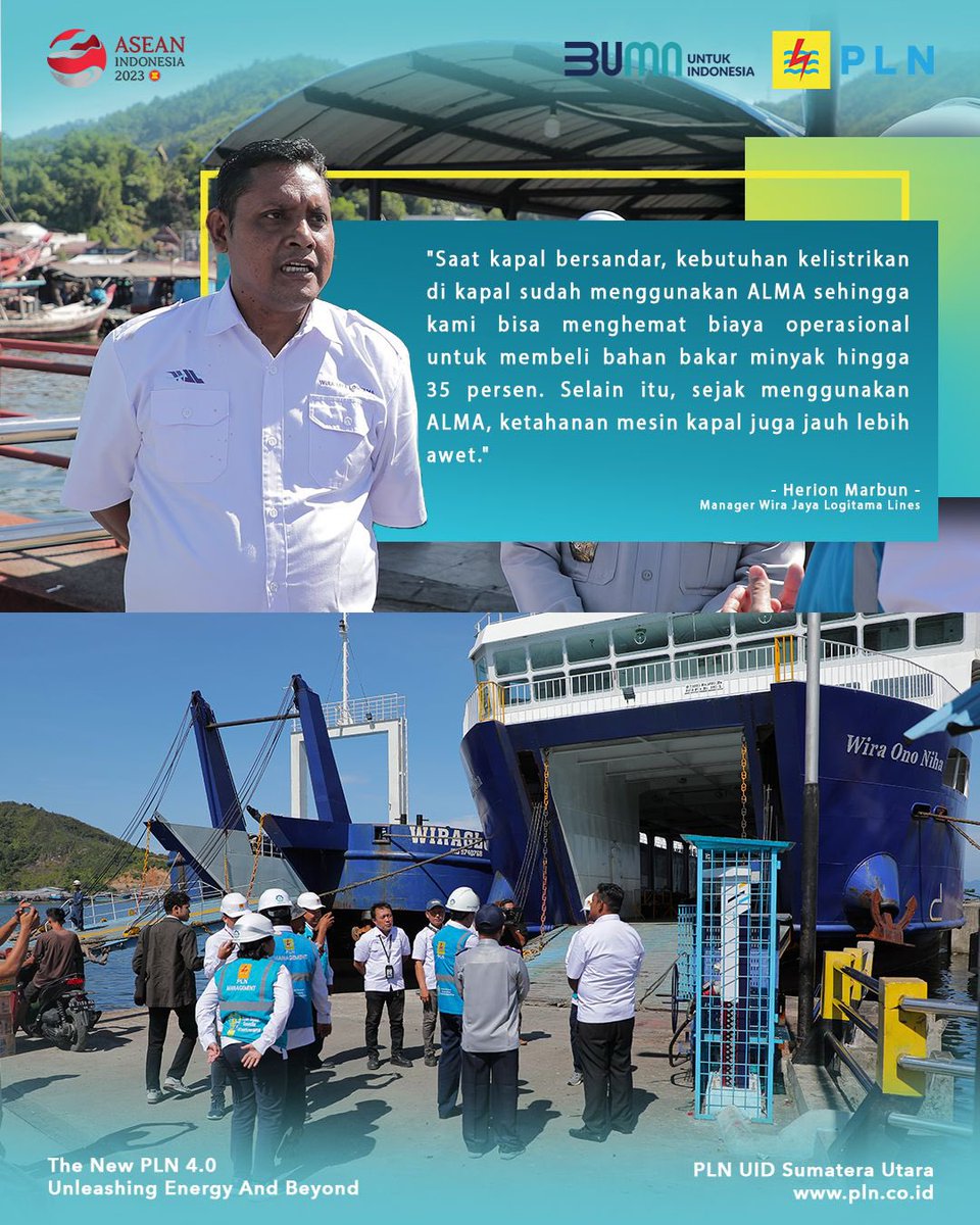 plnsumut_'s tweet photo. PLN Unit Induk Wilayah Sumatera Utara kembali meninjau efektivitas penggunaan Anjungan Listrik Mandiri (ALMA). Setelah meninjau penggunaan ALMA di Dermaga Panton Bagan Asahan
#PLNuntukIndonesia
#electrifying
#plnmobile
#plnsumut https://t.co/WmF3V5REHu