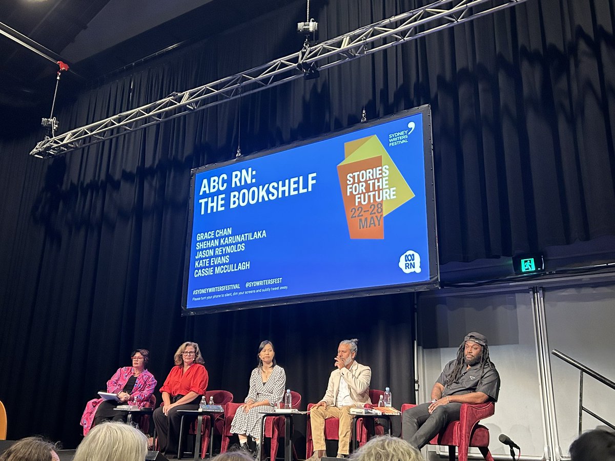 FifiGoggo's tweet image. Fabulous @SydWritersFest edition of @RadioNational’s #TheBookshelf with @gracechanwrites, @ShehanKaru and @JasonReynolds83 - guess there’s no point in continuing the charade of this self-imposed book purchasing ban 😅