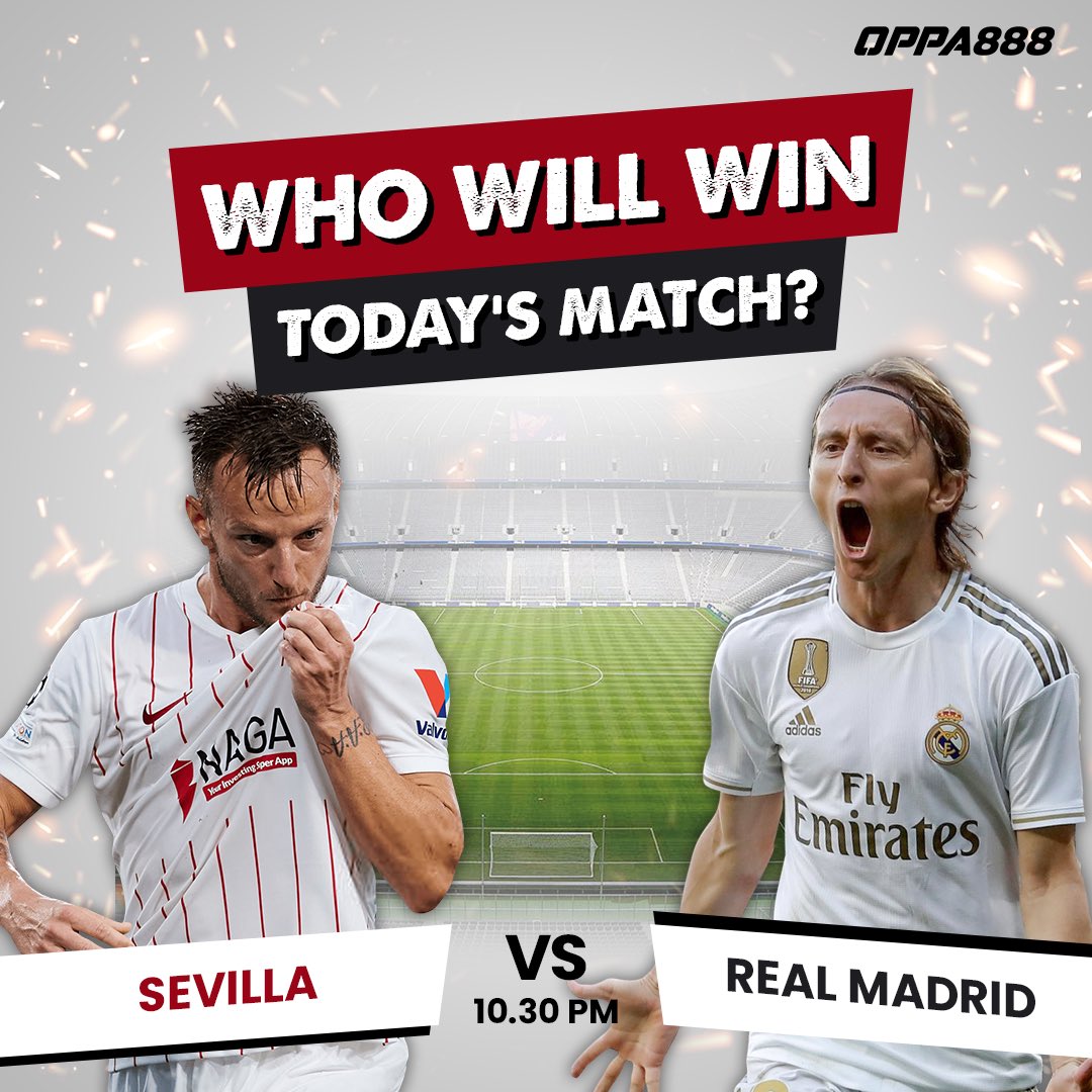 The stadium is set, the crowd is buzzing, and all eyes are on the field! Sevilla vs Real Madrid is an epic La Liga showdown tonight at 10:30 PM. Share your predictions at Oppabet! #SevillaVsRealMadrid #LaLiga https://t.co/w6dPDmfDm9