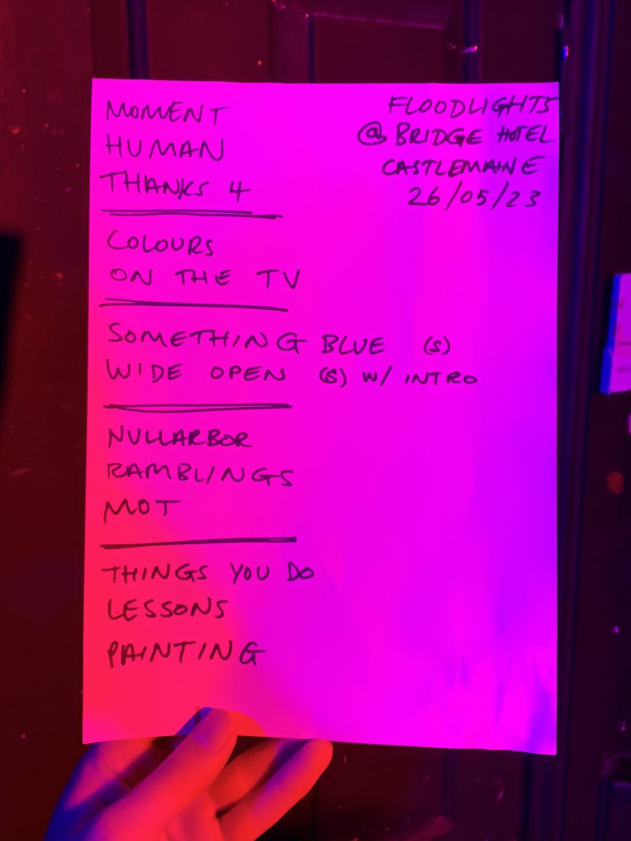 AUS tour night 1
Set list leak before we play