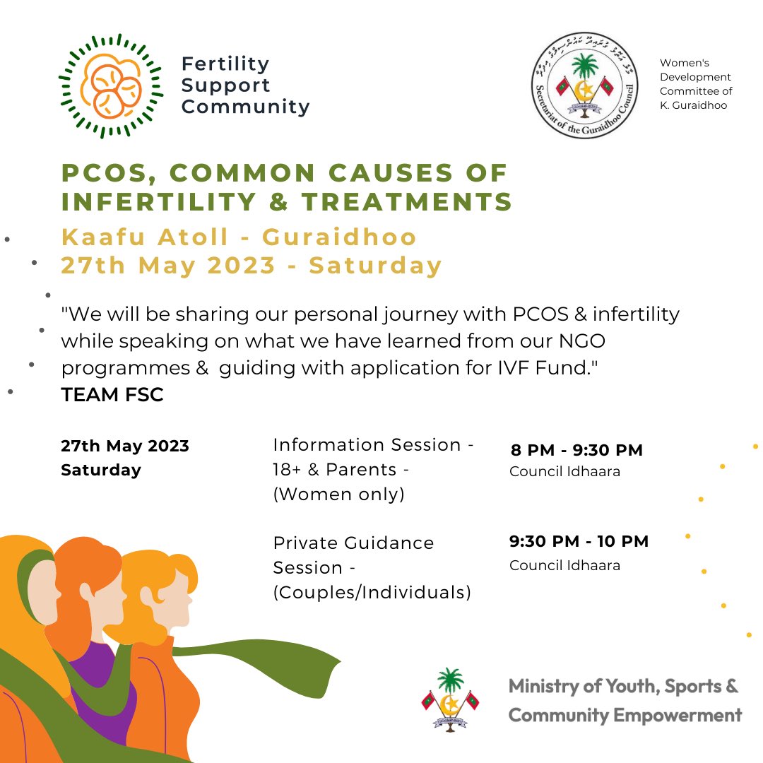 FS_Community_'s tweet photo. We will be in #Guraidhoo this Saturday as part of our #Kaafu Atoll Advocacy Programme.
Help us spread the word.

#fertilityawareness #guraidhooisland  #commoncauses #pcos #malefactorinfertility #maldives #kaafuatoll #fertilitysupportcommunity #ngo #advocacy #ivffundmaldives https://t.co/hYBMhyAs6W