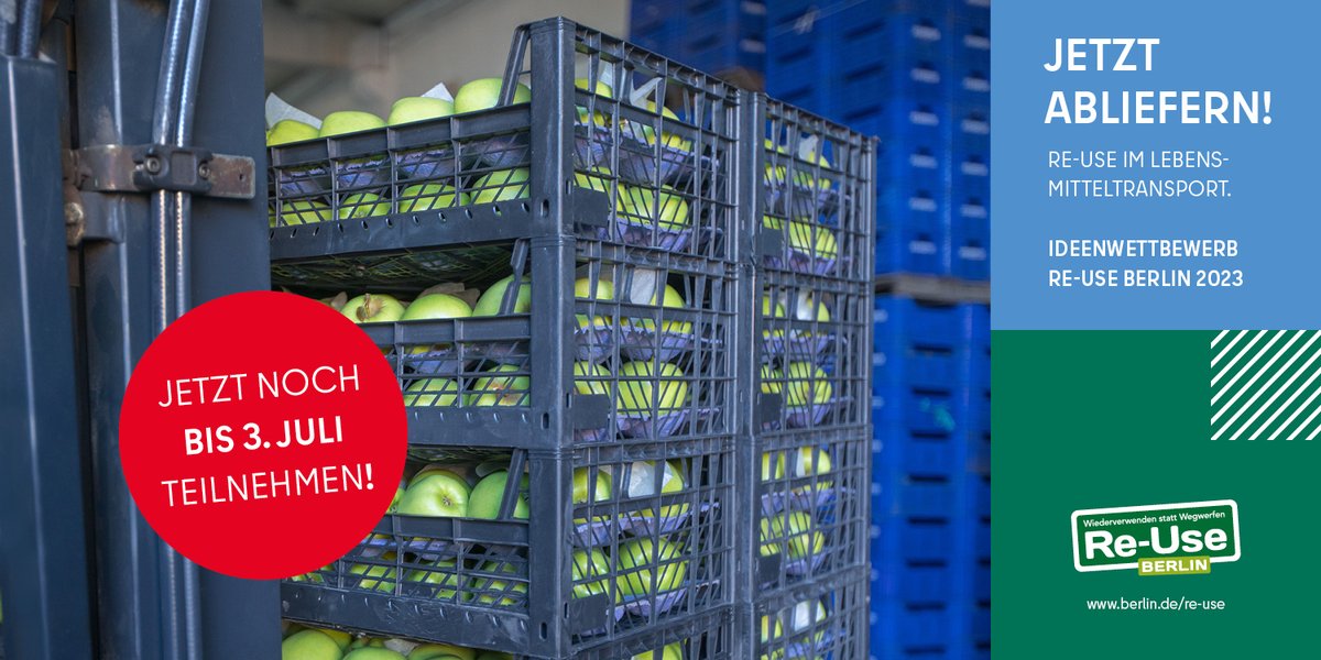 Re-Use im Lebensmitteltransport - Eure Ideen sind gefragt! Bis zum 03.07. läuft noch die Einreichungsfrist. PuR sitzt mit in der Jury und freut sich über spannende Vorschläge! Mehr Informationen zum Ideenwettbewerb und den Teilnahmebedingungen unter 👉t1p.de/xomsx