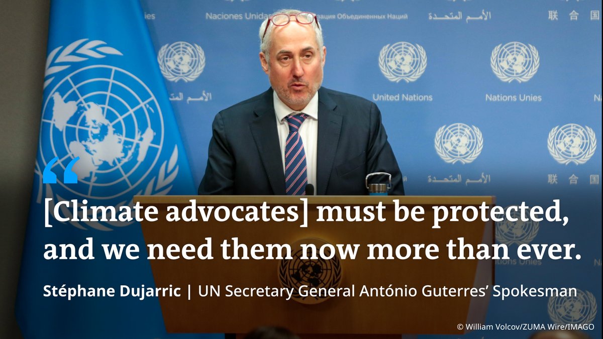 dw_politics's tweet photo. The UN reacts to Germany's controversial raids on climate activists from the "Last Generation" group.

Top UN spokesman Stéphane Dujarric said that climate advocates "kept the agenda moving through the darkest of days". https://t.co/7QVwHKCsPt