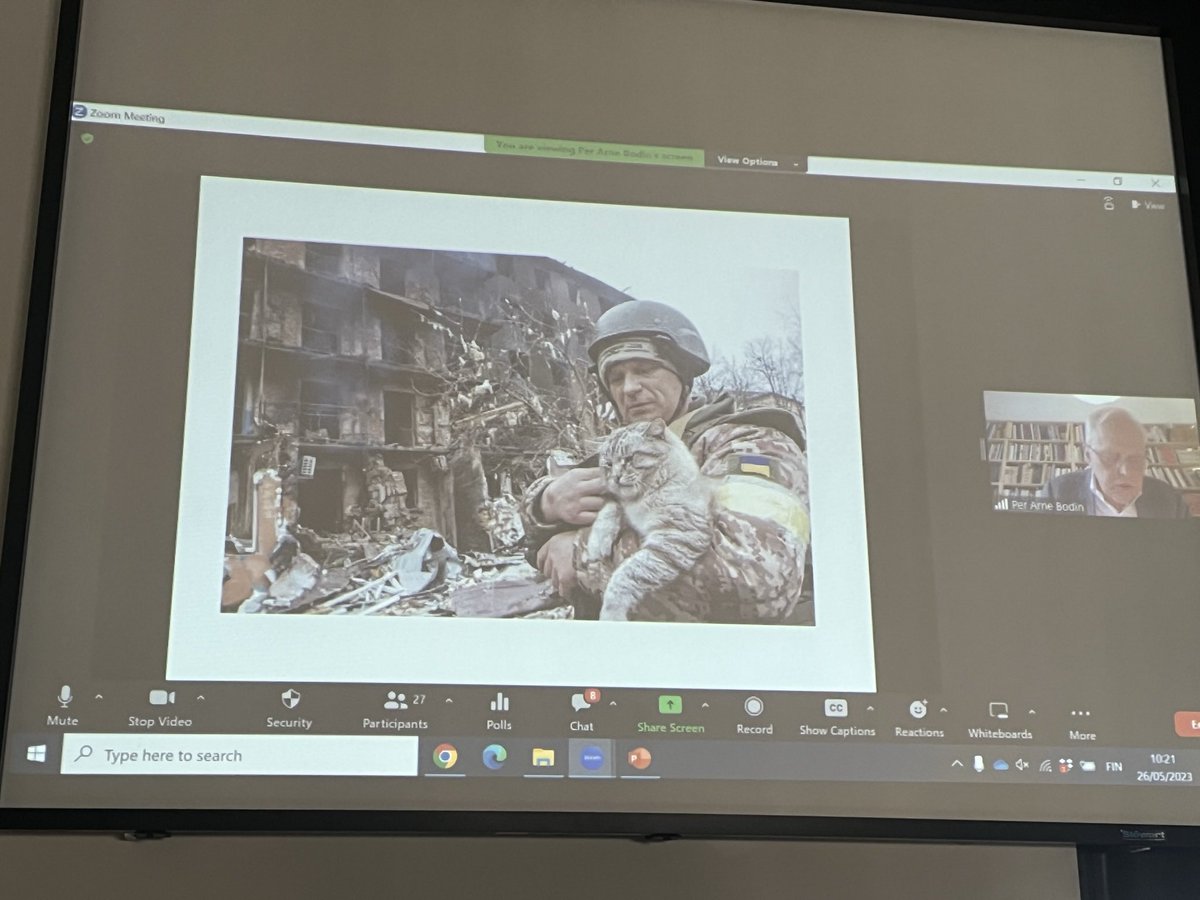 Per Arne Bodin talks about a Ukrainian soldier saving a cat during the Russia-Ukraine war. Slava Ukraini! #catconference