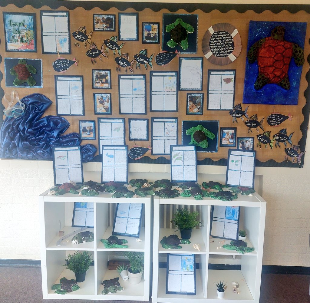 Diamond class was thrilled to see all their learning and publishing up on the wall for our book this term! What amazing work they have completed 🐢🐟🐠 <a href="/PrimaryElaine/">Elaine Primary</a>