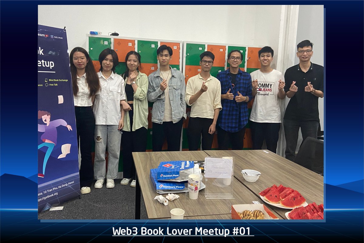 Nomad 🇻🇳 (@nomad_nguyen) on Twitter photo Excited to share the success of the recent Web3 Book Lover Meetup sponsored by <a href="/solana/">Solana</a> and <a href="/SuperteamVN/">Superteam Vietnam</a> in the Pizza Fund program!
Looking forward to more events like this! 📚🍕
#Superteam #PizzaFund
@duongnk26
<a href="/dqmhere/">Minh Duong</a>
<a href="/phungvanthien/">ThienPhung | TheAlchemist</a>
@BaroV3902
<a href="/0xk2_/">k2 | superteam 🇻🇳 🇬🇧</a>
<a href="/gatbook_org/">GAT</a> Excited to share the success of the recent Web3 Book Lover Meetup sponsored by <a href="/solana/">Solana</a> and <a href="/SuperteamVN/">Superteam Vietnam</a> in the Pizza Fund program!
Looking forward to more events like this! 📚🍕
#Superteam #PizzaFund
@duongnk26
<a href="/dqmhere/">Minh Duong</a>
<a href="/phungvanthien/">ThienPhung | TheAlchemist</a>
@BaroV3902
<a href="/0xk2_/">k2 | superteam 🇻🇳 🇬🇧</a>
<a href="/gatbook_org/">GAT</a>