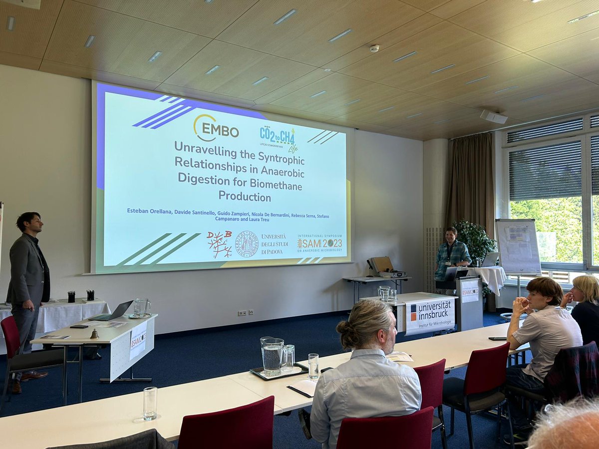 Esteban Orellana (@orellanaest) on Twitter photo Very happy to present my results on #co2 #methanation & #biogasupgrading in #isam2023 #innsbruck. Thanks to <a href="/LIFE_CO2toCH4/">LIFE CO2toCH4</a> and <a href="/EMBOFellows/">EMBO Fellows</a> <a href="/DiBio_UniPD/">Department of Biology – University of Padova</a> <a href="/LauraTreu/">Laura Treu</a> <a href="/campanarostef/">stefano campanaro</a> Very happy to present my results on #co2 #methanation & #biogasupgrading in #isam2023 #innsbruck. Thanks to <a href="/LIFE_CO2toCH4/">LIFE CO2toCH4</a> and <a href="/EMBOFellows/">EMBO Fellows</a> <a href="/DiBio_UniPD/">Department of Biology – University of Padova</a> <a href="/LauraTreu/">Laura Treu</a> <a href="/campanarostef/">stefano campanaro</a>