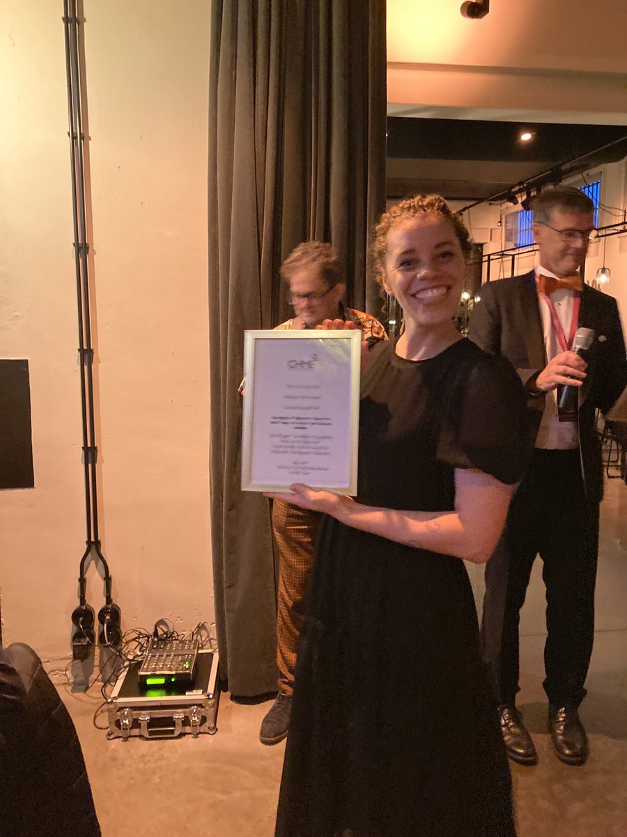 Our Whitney with her CHME best paper in stream! Based on her PhD with Surrey - well done!