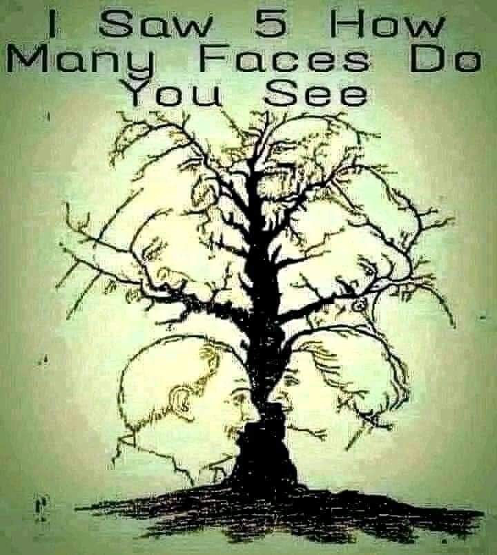How many faces can you see here??