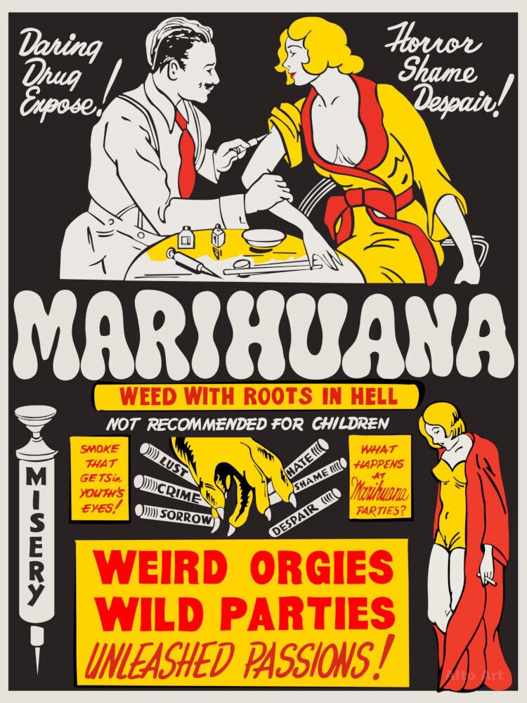 It’s legal now, so where are these Weird Orgies and Wild Parties?

The only thing I agree with is “Not recommended for children”.

However, this propaganda from the 30s still works.

#cannabis #marijuana #ganja #weed