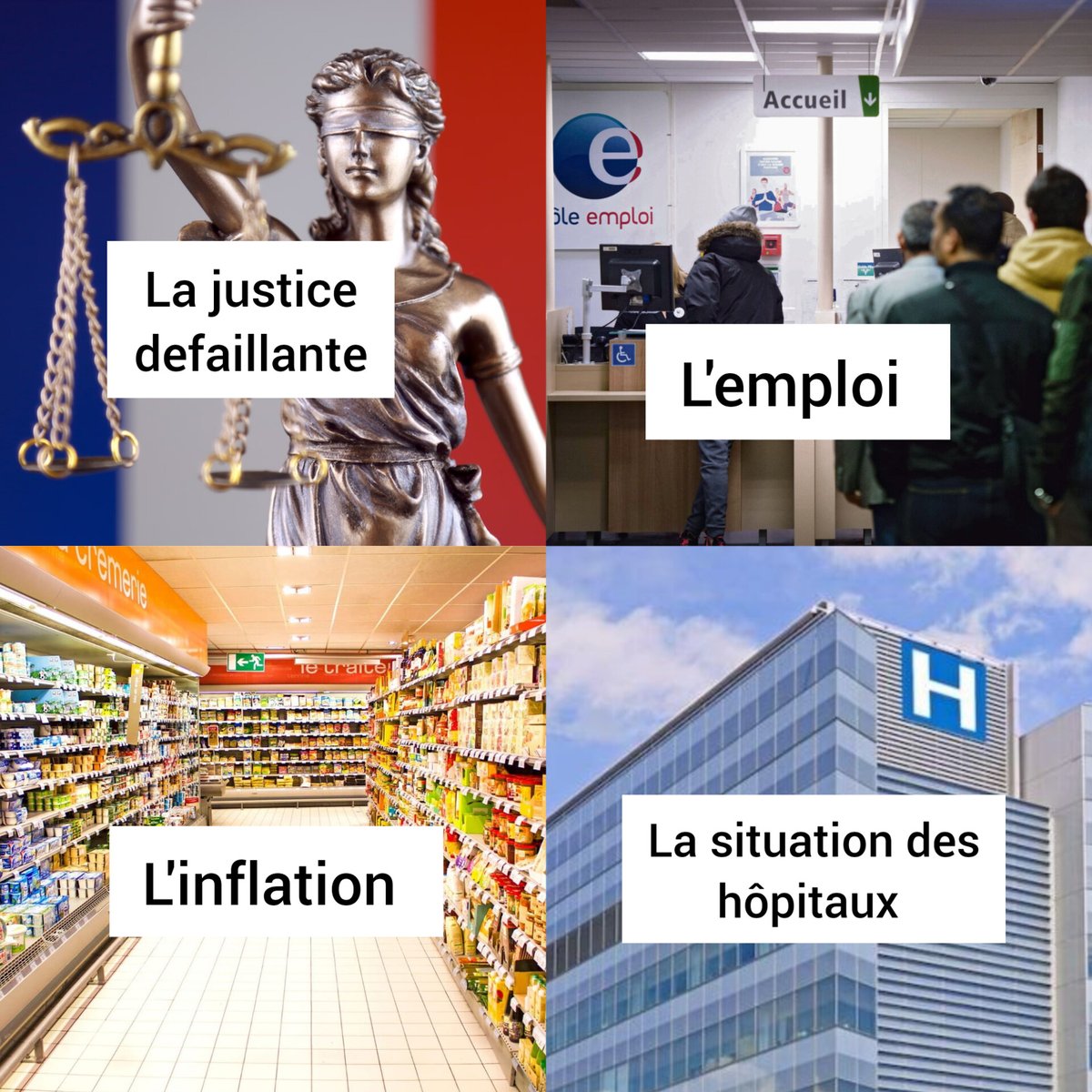 Youridefou's tweet photo. En tant que français(e), pour lequel de ces sujets le gouvernement devrait trouver des solutions AU PLUS VITE ? Choisis un seul. https://t.co/Rn4xPMjrdD