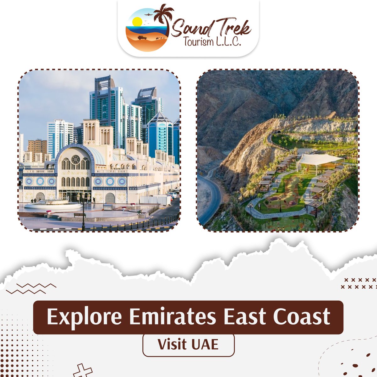 For more information 
☎   +971 50 626 5595
📧  info@sandtrektourism.com
🌐  sandtrektourism.com
📍  309, Al Bayan Building, Al Mamzar, Dubai, United Arab Emirates 125052
DubaiTourism #DubaiCityTour #DubaiDesertTour #dubaitrip ##khorfakkan  #touristspot #travelagency #sharjah