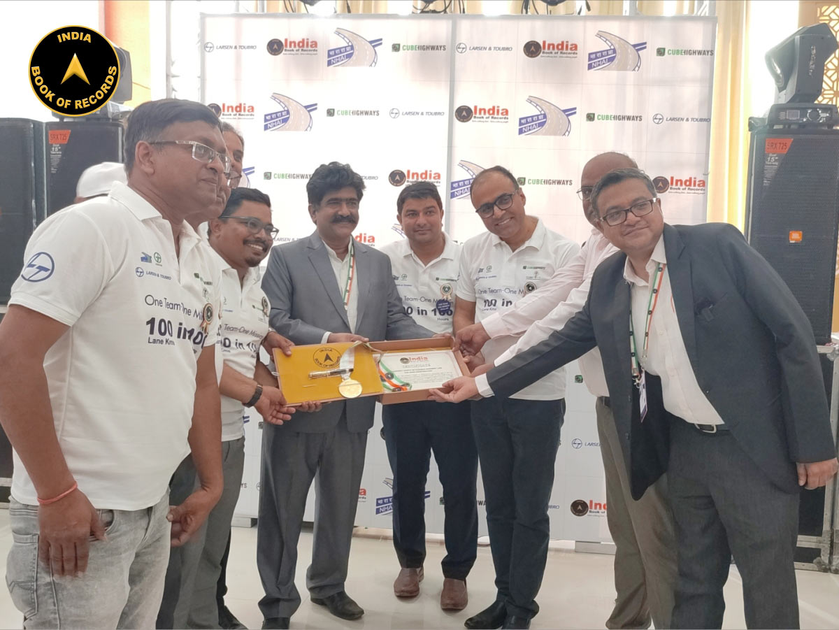 indiabookrecord's tweet image. The record for the #highestquantity of #Bituminous Concrete laid is set by L&amp;amp;T #Construction on the section of #NH 34 between #Ghaziabad to #Aligarh in #UttarPradesh.  

Read At: indiabookofrecords.in/highest-quanti…