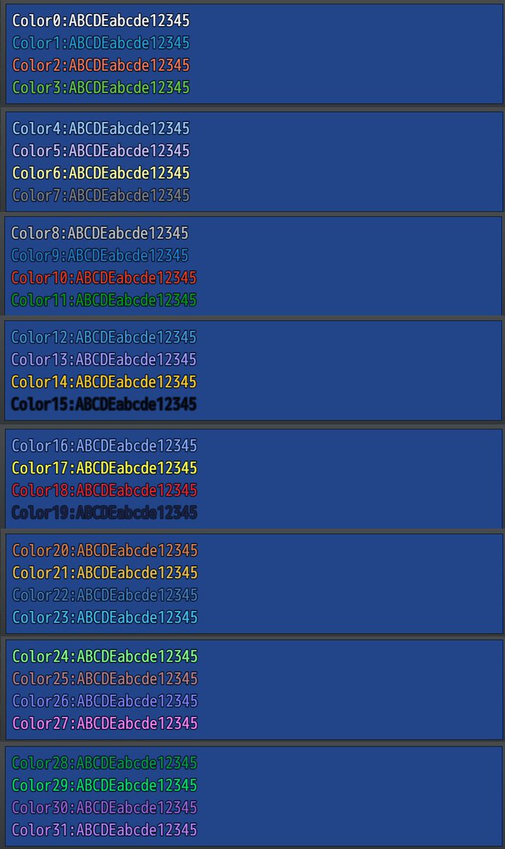 RPG Maker MZ tips
List of color numbers(\c[color number]).
We hope you will find it useful.