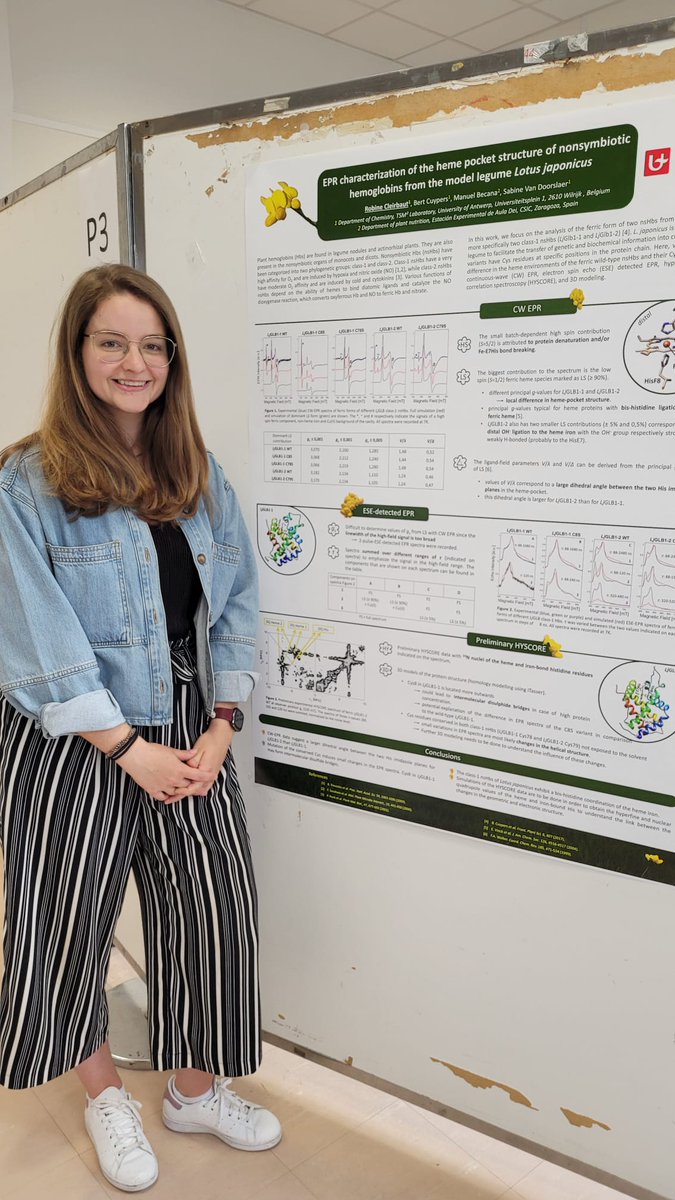 Congratulations to Robine on her prize for the best poster at the 'EPR2023 - International EPR conference on biological systems', sponsored by the International EPR Society 🥳👏🏼