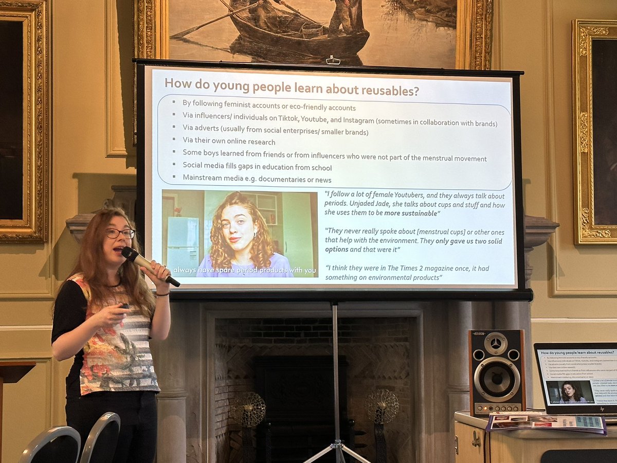 Interesting research from @MariaKTomlinson on how Yorkshire students feel about reusable menstruation products, including observation that sustainable products get ignored by the media.