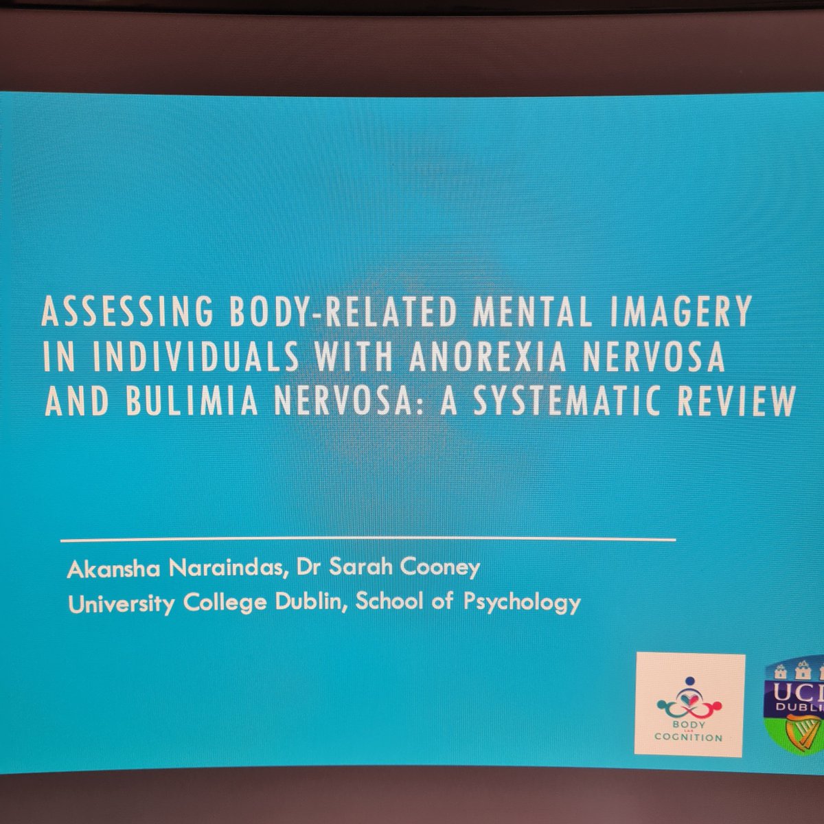 👌Congrats to Lab PhD student @02_akansha  on presenting your #systematicreview on #body imagery in #Anorexia compared to healthy controls at #IPAN23 
@UCDPsychology #FabPostgrads #UCDPsychStories #eatingdisorders @CooneySM