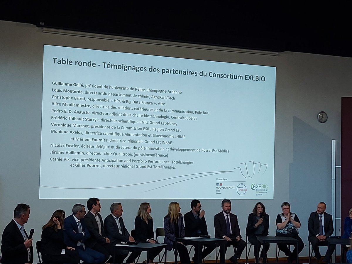 Intervention de <a href="/AxelosMonique/">Axelos Monique</a> et <a href="/FournierMeriem/">Meriem Fournier</a> pour montrer l'implication de <a href="/INRAE_France/">INRAE</a> dans le projet <a href="/EXEBIO_PIA/">EXEBIO</a> porté par <a href="/universitereims/">Université de Reims Champagne-Ardenne</a> autour de la #bioéconomie.