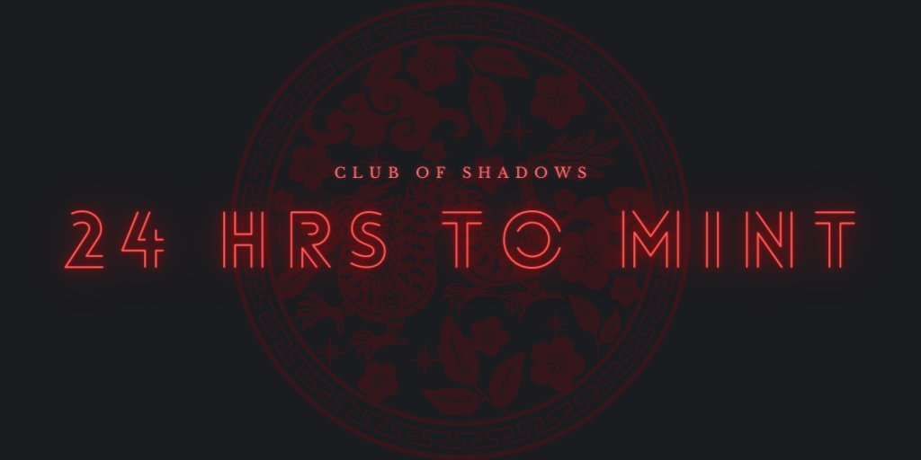 24 hours until mint and your only chance to become a Shadow Ninja is this weekend!
Join our epic mint tomorrow and we have a few WL spots left!

Comment with your ninja name and like to enter. Winner chosen before the mint. 
Embrace the darkness and unlock exclusive benefits!