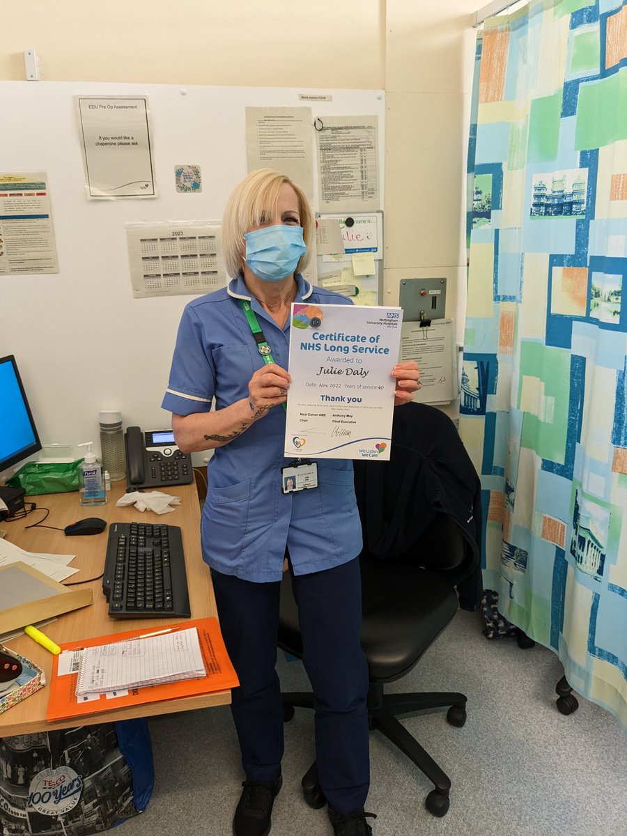 NUHPre_op (@nuhpre_op) on Twitter photo Congratulations Julie Daly on 40 years’ service at NUH!
Pre- Operative Assessment are lucky to have you working as part of their team, you’re a credit to nursing and the NHS.
<a href="/ACD_NUH/">NUH Ambulatory Care Division</a> <a href="/AbiBurrows1/">Abi_Burrows</a> <a href="/hourd_lorraine/">Lorraine Hourd</a> Congratulations Julie Daly on 40 years’ service at NUH!
Pre- Operative Assessment are lucky to have you working as part of their team, you’re a credit to nursing and the NHS.
<a href="/ACD_NUH/">NUH Ambulatory Care Division</a> <a href="/AbiBurrows1/">Abi_Burrows</a> <a href="/hourd_lorraine/">Lorraine Hourd</a>