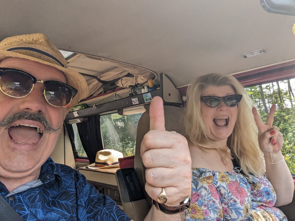 Off for a 1940s weekend in Poppy at #Ironbridge and the ☀️ is shining #campervanlife #poppythecampervan
