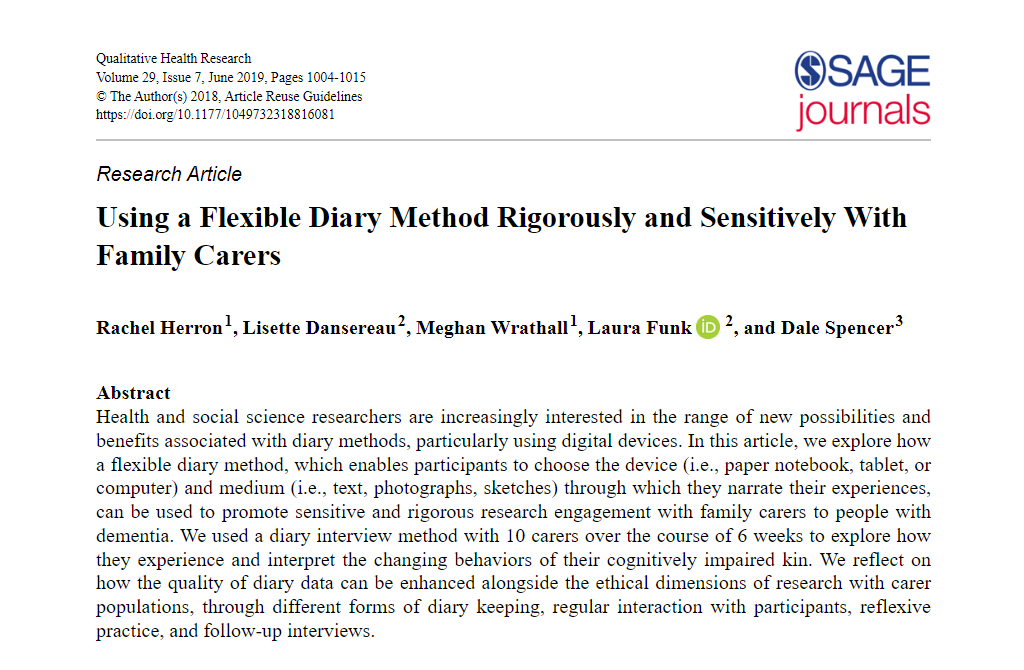 jiaburford's tweet photo. Reading this AM for today's #diarymethod Reading Group Session. See https://t.co/ZT5FePsSb0 for more details! 
A super interesting paper - thanks for writing @RachelHerron13 @LisetteDansere1 @ChronicAcademic @LauraMFunk &amp; Dale Spencer. https://t.co/wBtxTp28O8