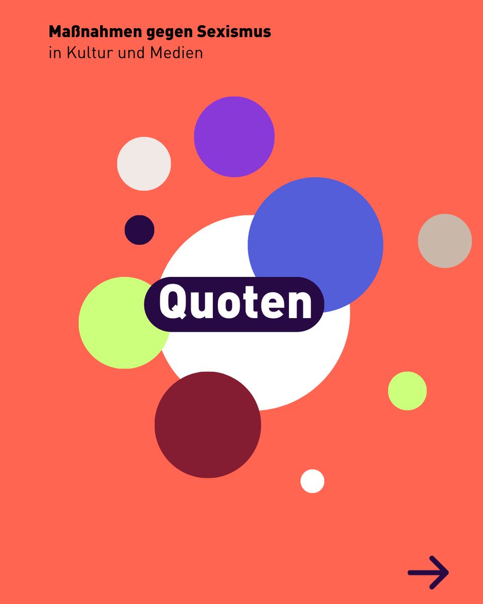 gegenSexismus's tweet image. #Quoten helfen dabei, Zugänge für Frauen zur Kultur- und Medienbranche zu erleichtern und die #Repräsentation von Frauen auf Bildschirmen und Bühnen zu erhöhen. Sie sind eine wirksame Maßnahme, um mehr #Diversität in festgefahrende Strukturen zu bringen. #gemeinsamgegensexismus