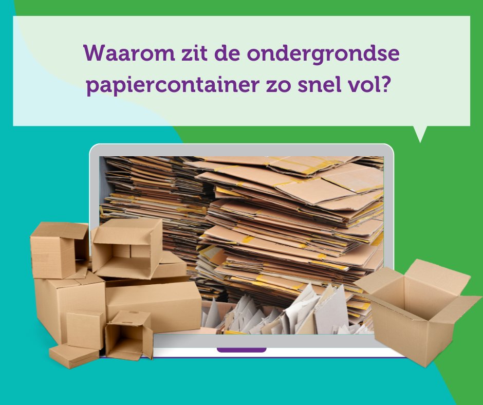nv_bar's tweet image. Gooit u uw oud papier en karton in een ondergrondse papiercontainer? Maak uw karton dan plat en klein, zodat de ruimte in de container optimaal benut kan worden en u nooit voor een volle container staat. 

#oudpapier #karton #afvalscheiden #barendrecht #albrandswaard #ridderkerk