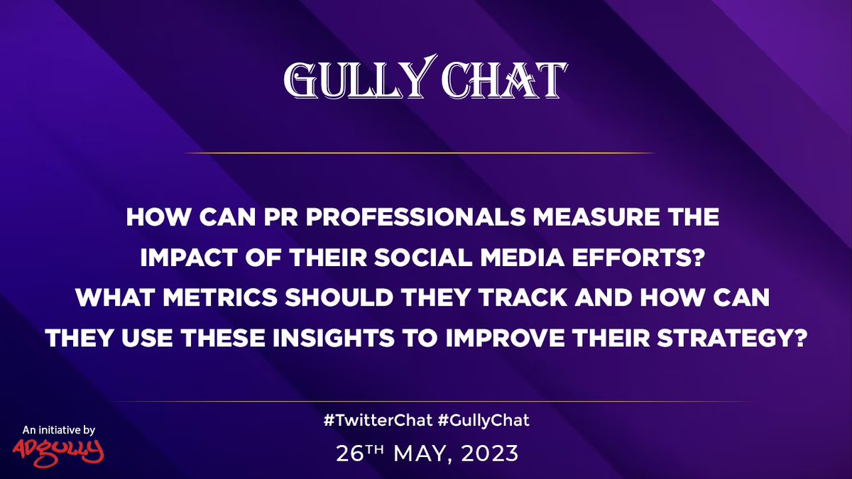 adgully's tweet image. #GullyChat

Time for the next question!!

Catch out #PRExperts sharing their insights!

@AsifUpadhye @Probasibangali @jagritim @hardaygupta @MktShalini @sumathichari @mindtweak123 @udita_scorpio77 

#Gullychat #twitterchat #or #gullychat2023