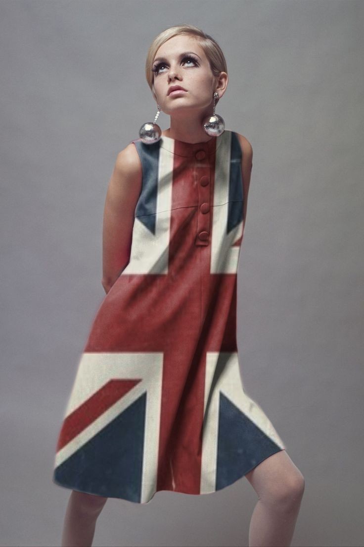 Twiggy flying the flag for the Sixties.