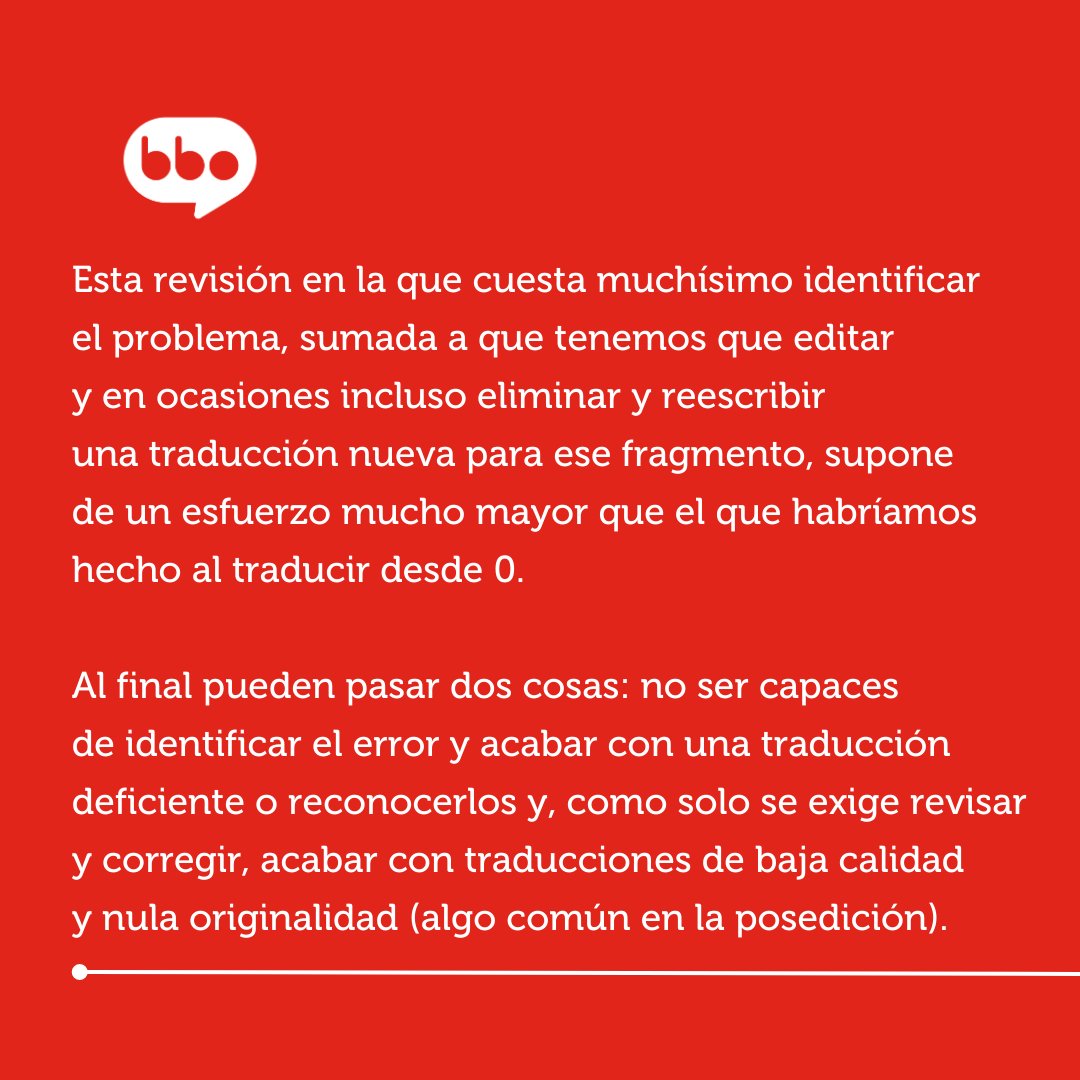 ¿Por qué estamos tan pesadas con el uso de la IA para traducir? 🧵(2/3)