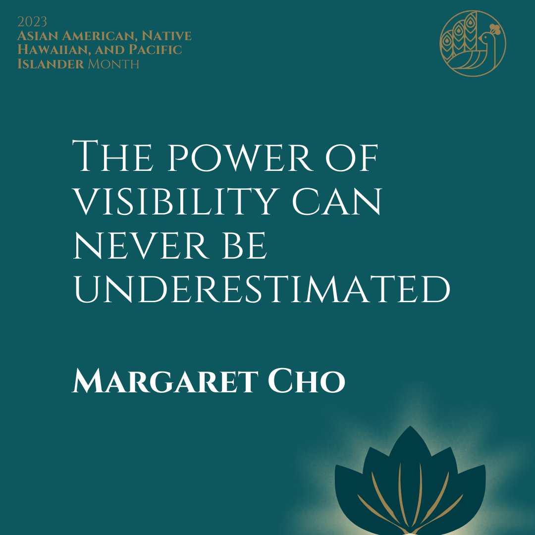 As Asian American, Native Hawaiian, and Pacific Islander Heritage Month comes to a close, let it serve as a reminder of the importance of visibility.  We honor the diversity and strength of AA and NHPI communities by amplifying their voices, stories, and experiences. #AAandNHPI