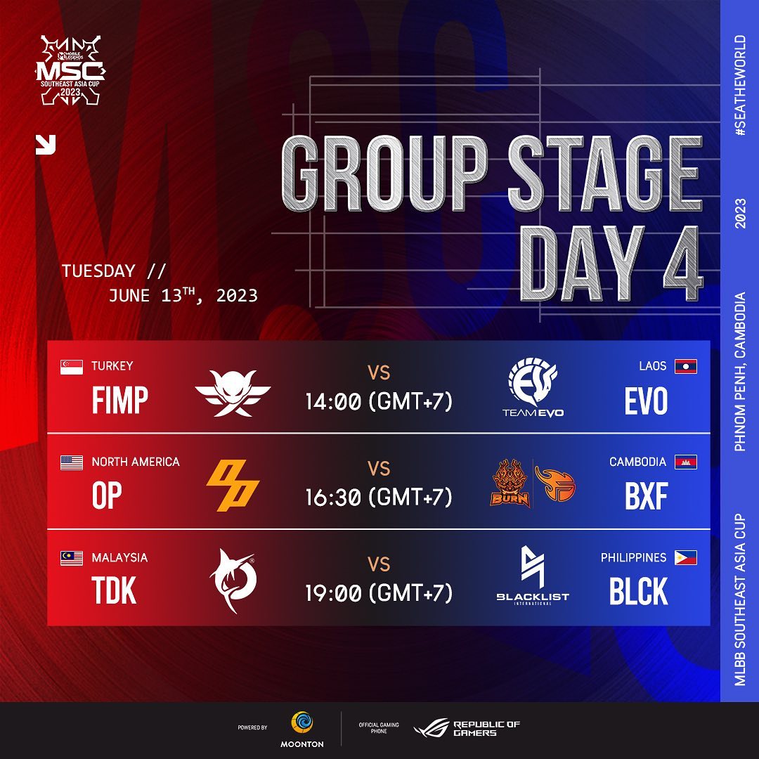 Group Stage schedule for MSC 2023 is ready to blow your mind! 🤯

Join the #SEATheWorld movement and mark your calendar for the thrilling Group Stage of MSC 2023, because it's going to be absolutely incredible! 🔥️️️️