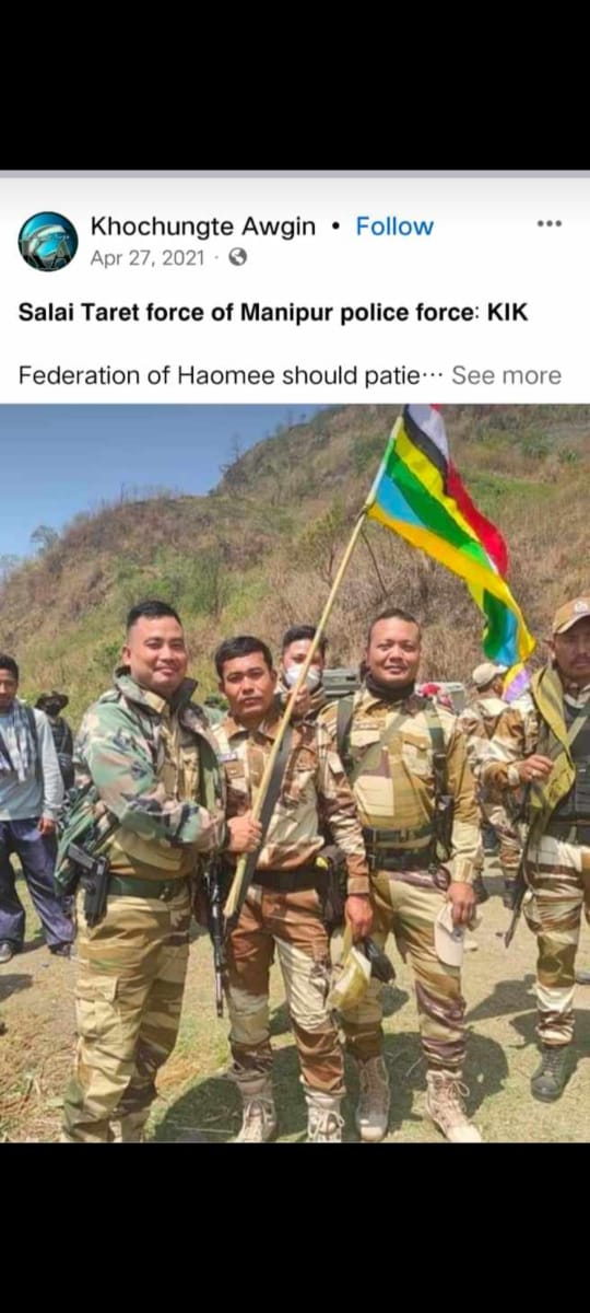 @manipur_cmo @NBirenSingh @PMOIndia @PIB_India @airnews_imphal The Police Forces are seen waving a flag other than the oath they took for.
#ARMY #IndianArmy #PresidentofIndia @NBirenSingh @HMOIndia @PMOIndia