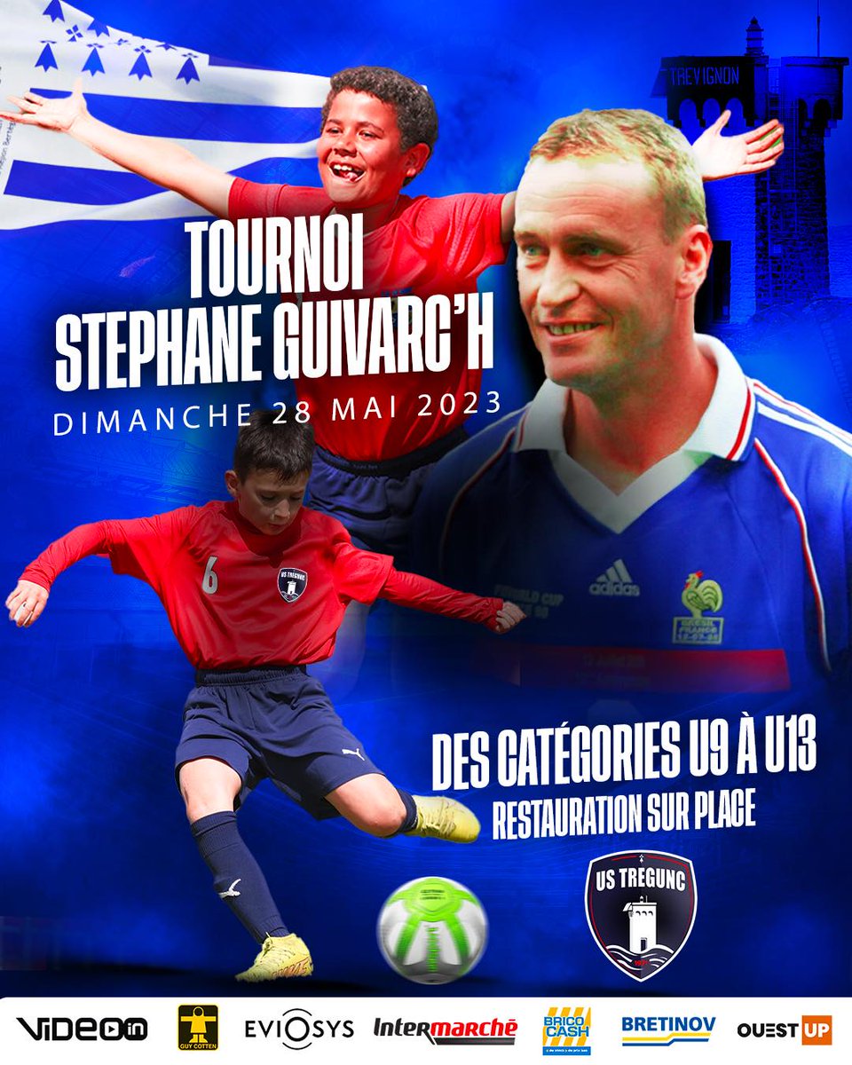 bretinov's tweet photo. Nous sommes partenaires du Tournoi Stéphane Guivarc'h ce Dimanche à Trégunc ! Venez nombreux !

@ustregunc #football #tregunc https://t.co/jF6N2MAEPo