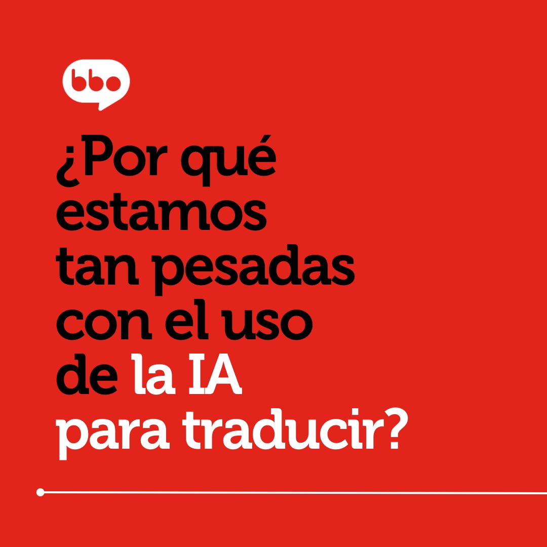 Si todavía no tienes muy claro por qué nos quejamos tanto las traductoras de la inteligencia artificial, sigue leyendo 🧵(1/3)