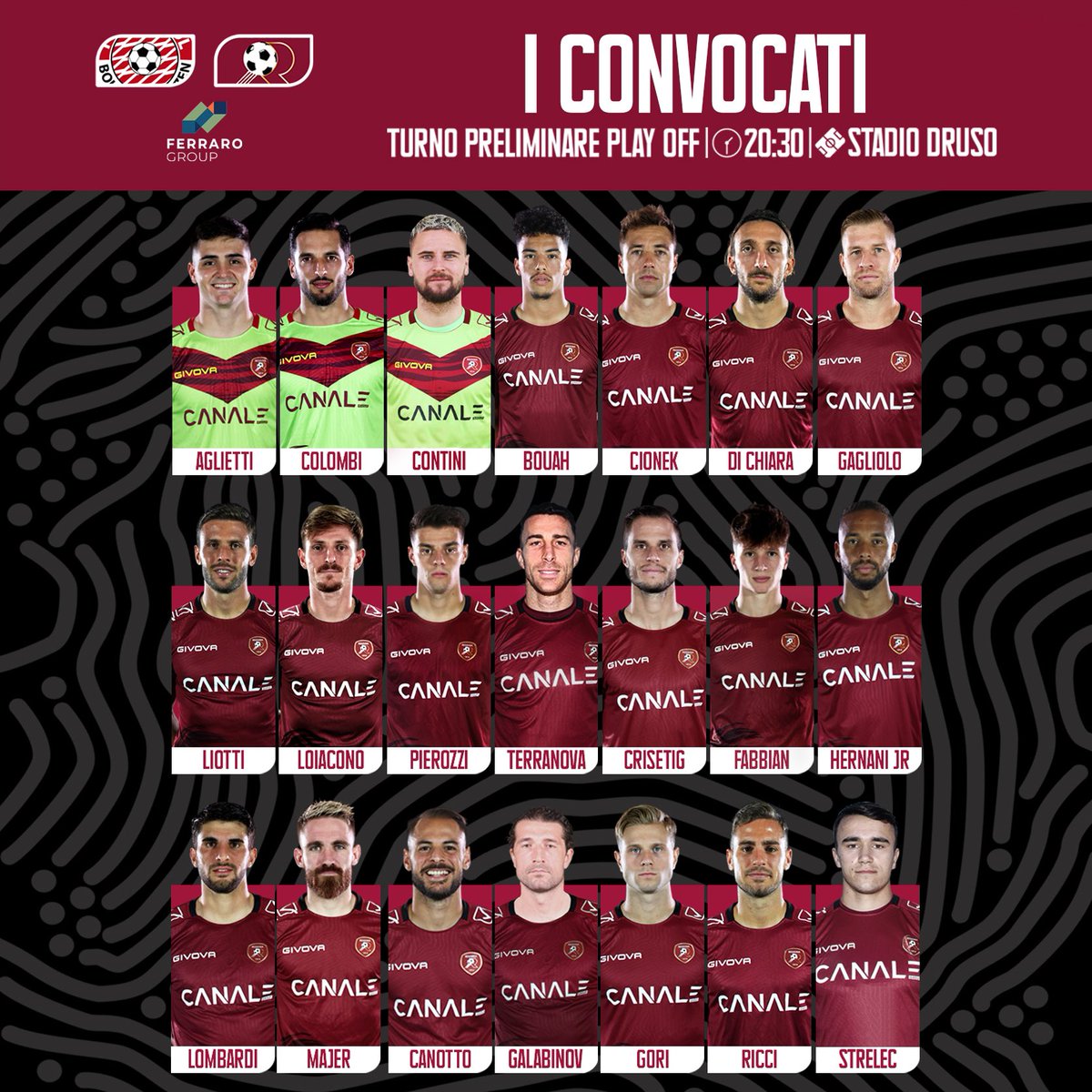 Reggina_1914's tweet photo. I 21 convocati per #SudtirolReggina 💪🏻🦁

#OvunqueSarai #NelCuoreUnaBandiera 🇱🇻 https://t.co/tXDf3KuZBj