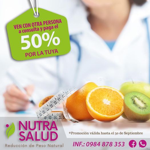 NutriGrand's tweet photo. Aprovecha nuestra promoción ✔️ ven con otro paciente, y paga sólo el 50%, contribuye con la salud de tus familiares y amigos mientras los profesionales en nutrición también cuidamos de ti 👩🏻⚕️ ♥️  
.
.
#nutricion #Quito #Ibarra #pesoideal #nutricionista #dieta #controldepeso https://t.co/1Kw3G9RIjj
