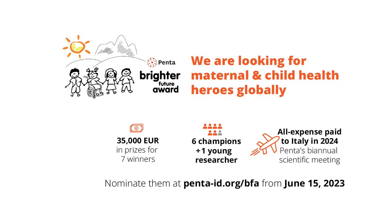 innovativectu's tweet photo. Do you know a #MaternalHealth and #ChildHealth hero?

Give them the recognition they deserve by nominating them for a @Penta_ID Brighter Future Award.

Nominations open now! https://t.co/Gco0CYbhoE https://t.co/aWkjJOrx1n