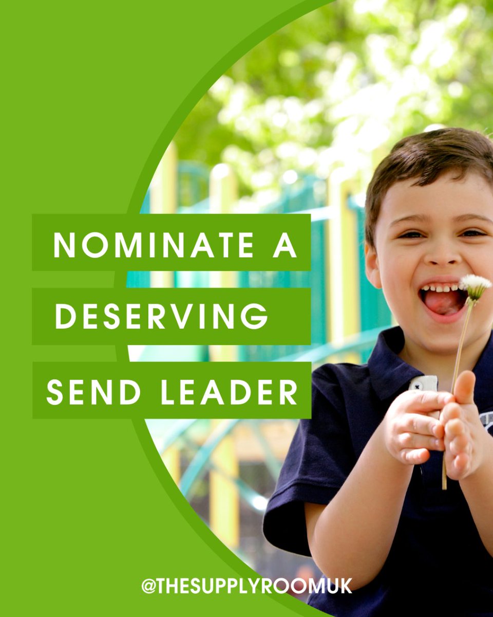 SEND Leaders' Appreciation Day is just around the corner, and #TeamADL is excited to announce that nominations are open!

To nominate a deserving SEND Leader, simply fill out the nomination form: docs.google.com/forms/d/e/1FAI…

#senteacher #senco #sencommunity #sendco #senteacheruk