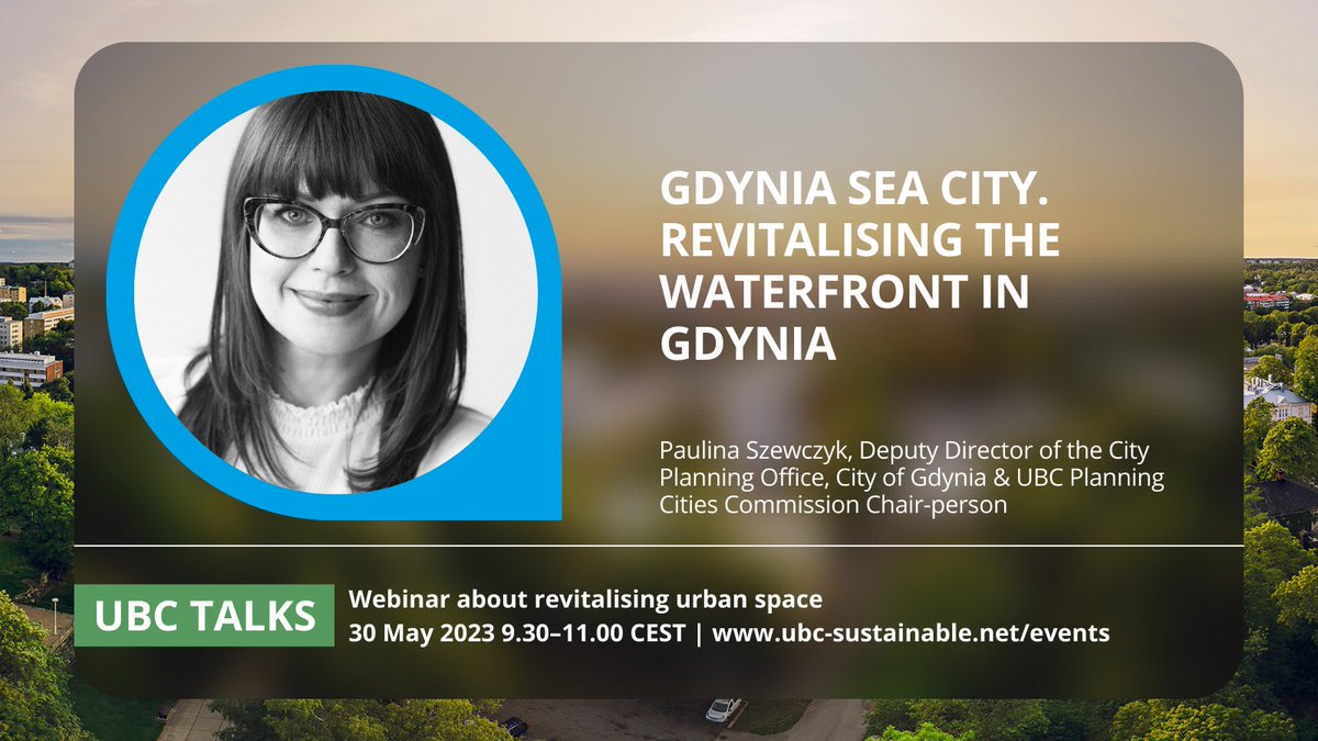 UBC_Sustainable's tweet photo. Four examples of revitalising urban space - next Tuesday 9.30 CET at the #UBCTALKS webinar!
Waterfronts of @cityofturku and @MiastoGdynia, street design in @RigasDome and approaches to social sustainability in @UmeaKommun
Agenda, registration: https://t.co/G8b7RTQGPP https://t.co/Sr5tmo0t4o