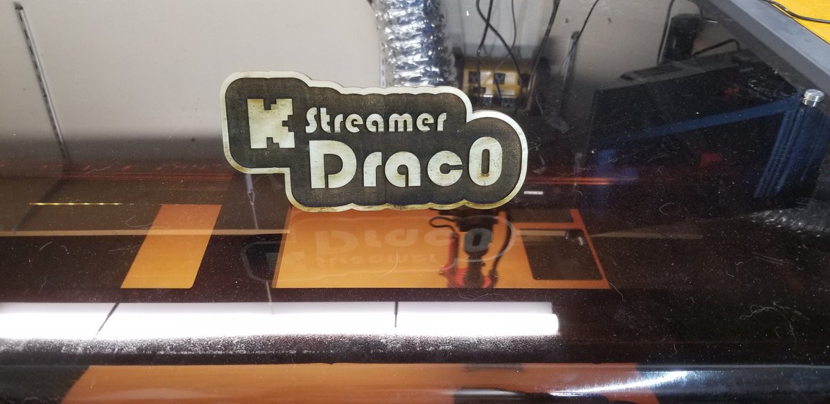 3DPrinterDecks's tweet photo. New laser up and running.  @UpThaDraco test runner up.  No finishing done, all testing. https://t.co/vYnTrSLaOq
