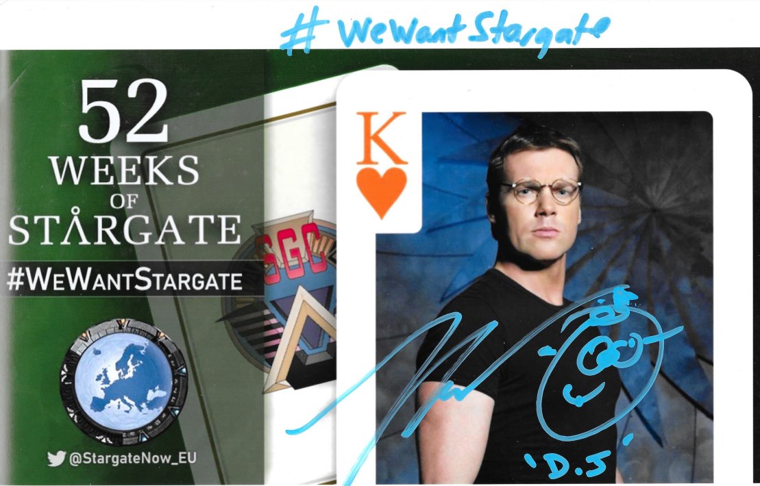 Even if you can't go to #Stargate conventions, you can get autographs from our heroes! Over the next few weeks we're giving away autographs which have been collected by our team members. Today: Michael SHANKS Read the tweet below to find out how you can win it. #WeWantStargate