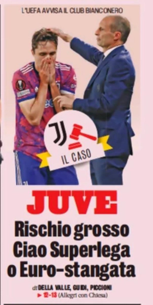 JU29ROTEAM's tweet photo. Today, for the third time since April, La Gazzetta dello Sport, Italy's most read newspaper, publishes news that we think should be of public interest to European football fans.
For the third time, the article claims internal UEFA sources revealed to the Italian newspaper the UEFA board's firm intention to punish Juventus for the "plusvalenze" case unless the club abandon the Superleague project.
A real blackmail, as if there were no separation of powers and the rule of law within UEFA, and an outrageous public harassment of a presumed innocent defendant.
We believe this is in the public interest of football fans around the world.