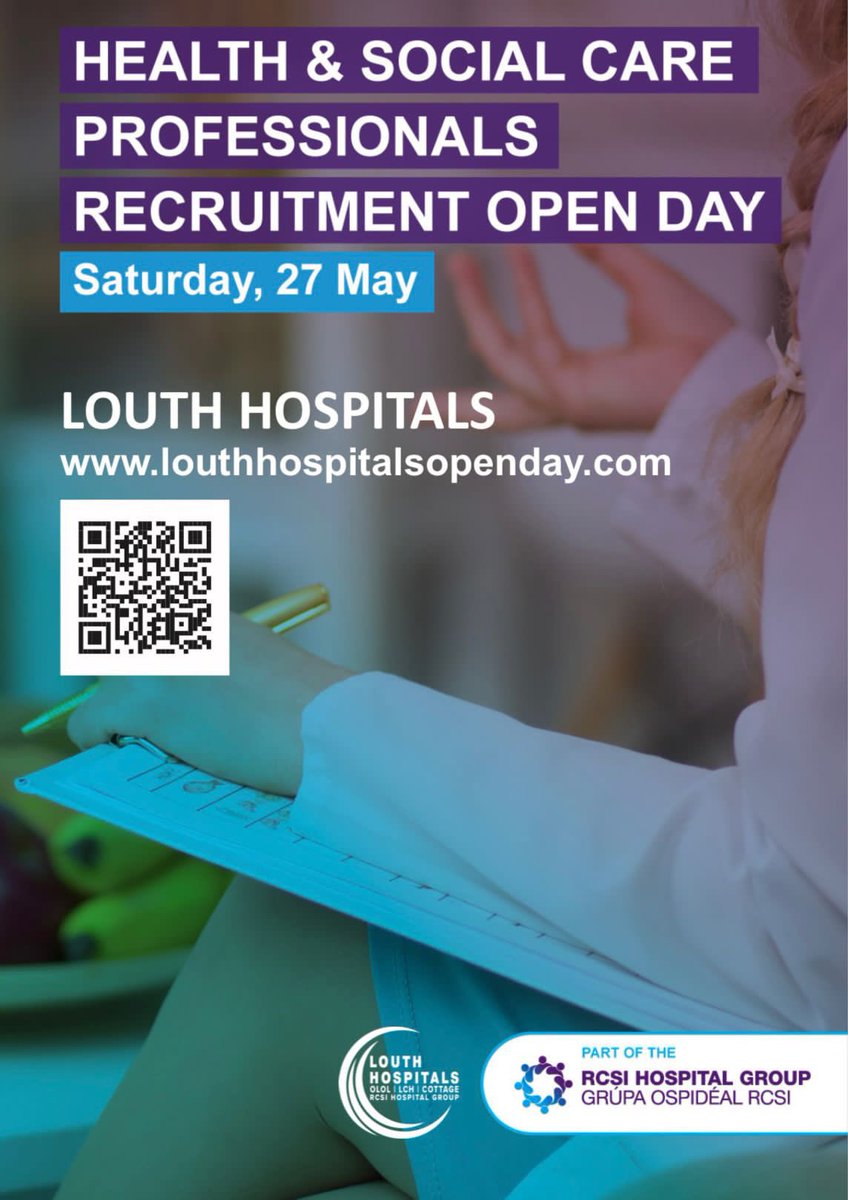 Our Health &Social Care Professional colleagues are having an open day this Saturday. Get in touch using the link below to join our MDT team. #greatplacetowork @bradyfiona11 @PharmacyOLOL @OlolRadiology @OLOLM4E