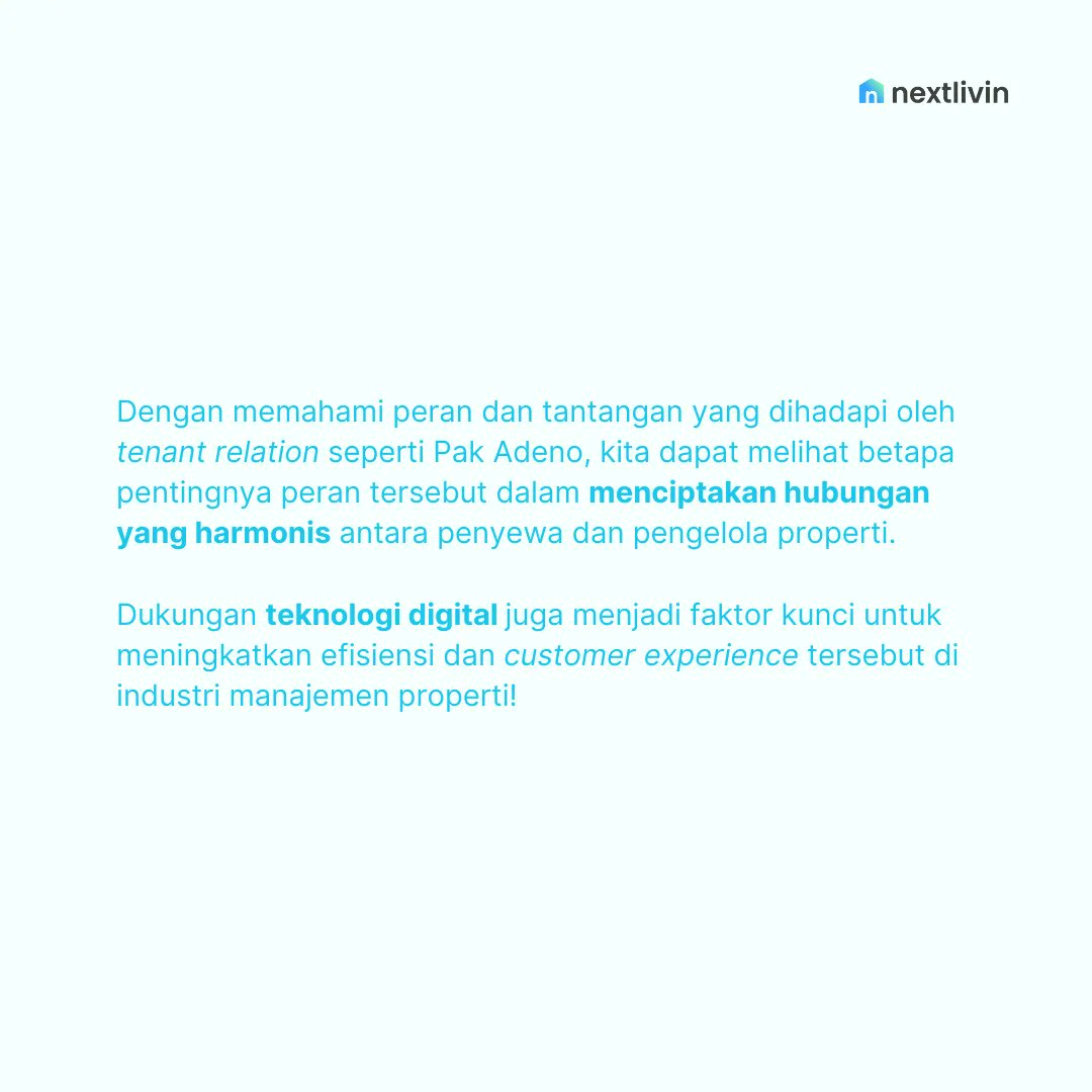 nextlivinindo's tweet image. Have you used a digital system in handling your day-to-day tenant relation matters?💻  (2/2)

#TenantRelations #PropertyManagement #HarmoniousLiving