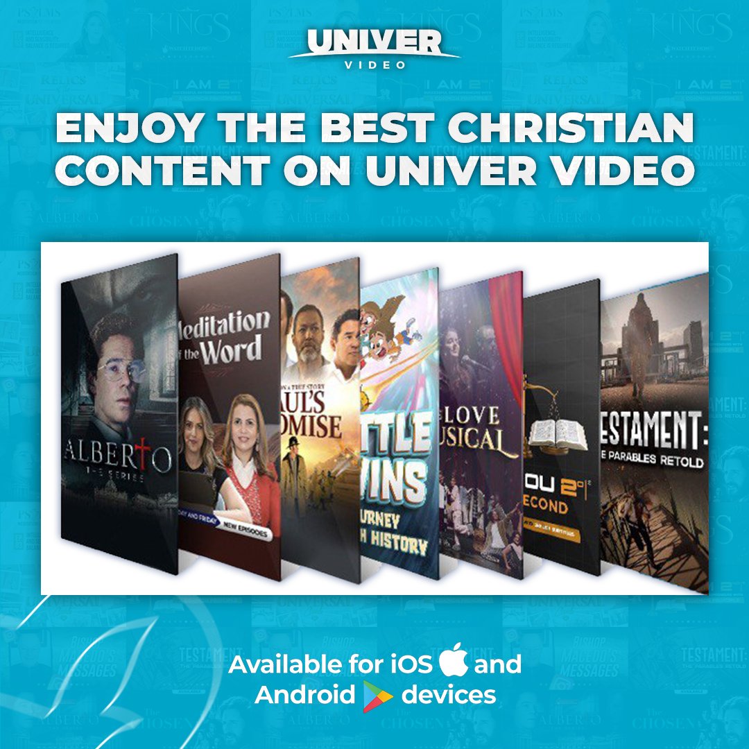 UCKGSA's tweet photo. Subscribe to Univer and enjoy a great selection of uplifting content for both you and your family.

#univer #content #tv #christiancontent #positivecontent #christianmovies #christianseries #thingstowatch https://t.co/5e2aUJixB9